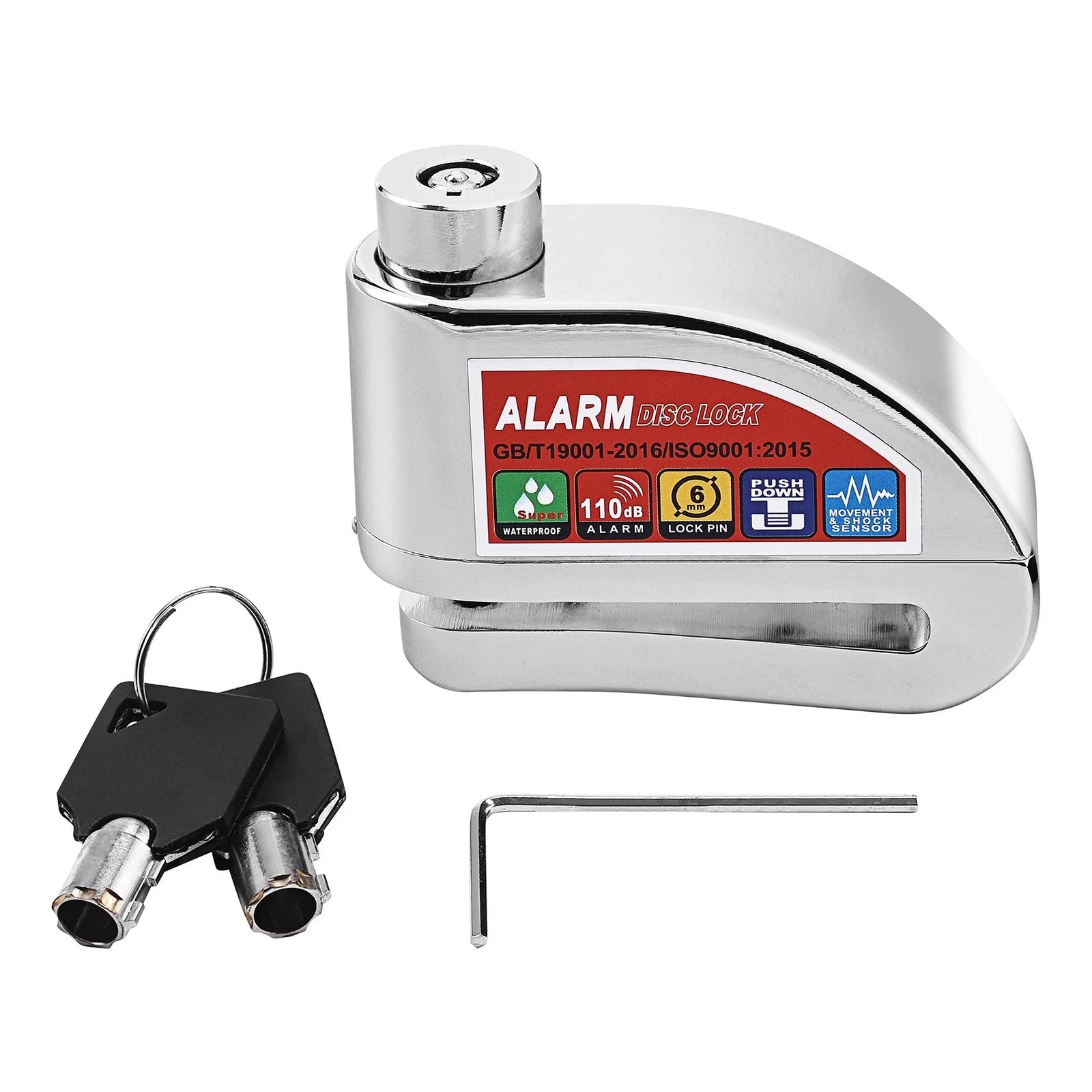 100dB Anti-theft Wheel Disc Brake Lock for Motorcycle Scooter Bike