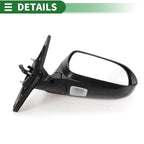 Right Side Door Mirror for Toyota Highlander (2008–2013) Manual Folding Gloss Black