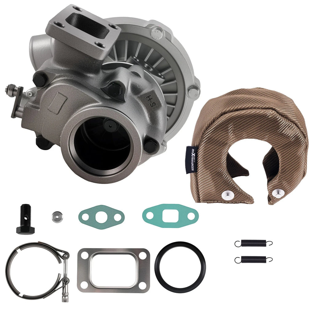 Billet Turbo T3 T04E V-Band Wastegate .63 A/R 420+hp with Titanium Heat Shield