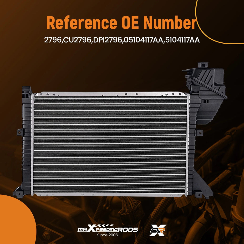 Aluminum Radiator for Dodge Sprinter 2500/3500 2.7L Crossflow (2014–2025)