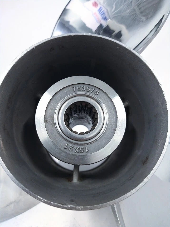 3X 15 x 21 Stainless Steel Rebel Propeller for Evinrude Johnson (LH)
