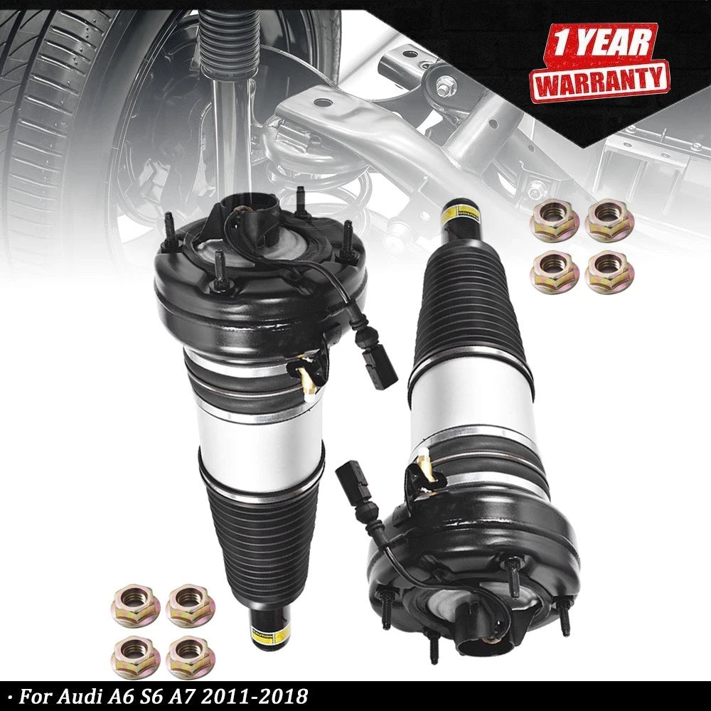 2X Front Air Suspension Shocks Struts for Audi A6 S6 A7 (2011–2018)