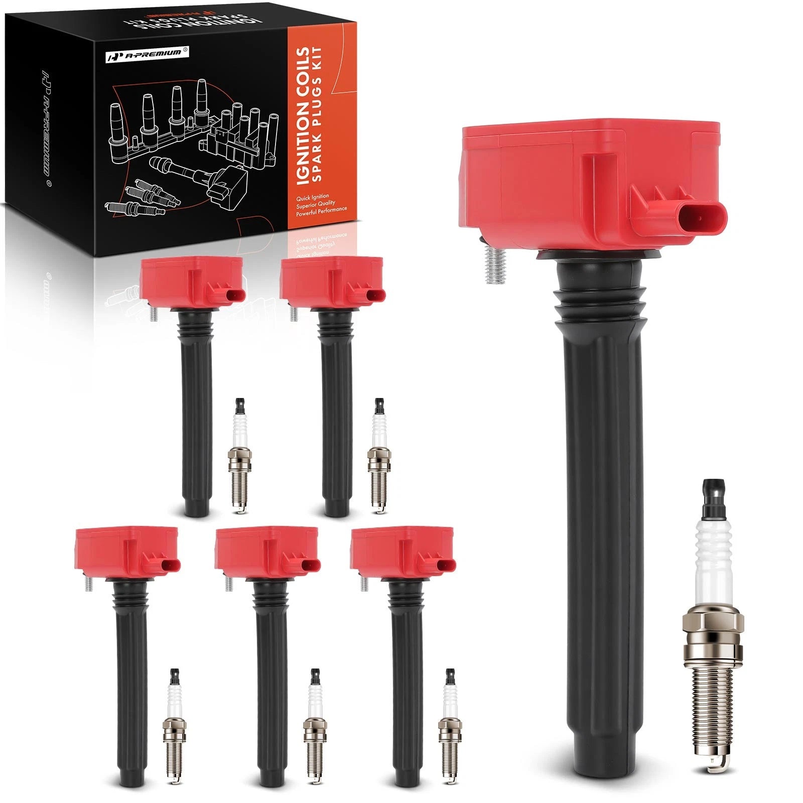 Set of 6 Ignition Coils & Iridium Spark Plugs for Ram 1500 Classic (2021)