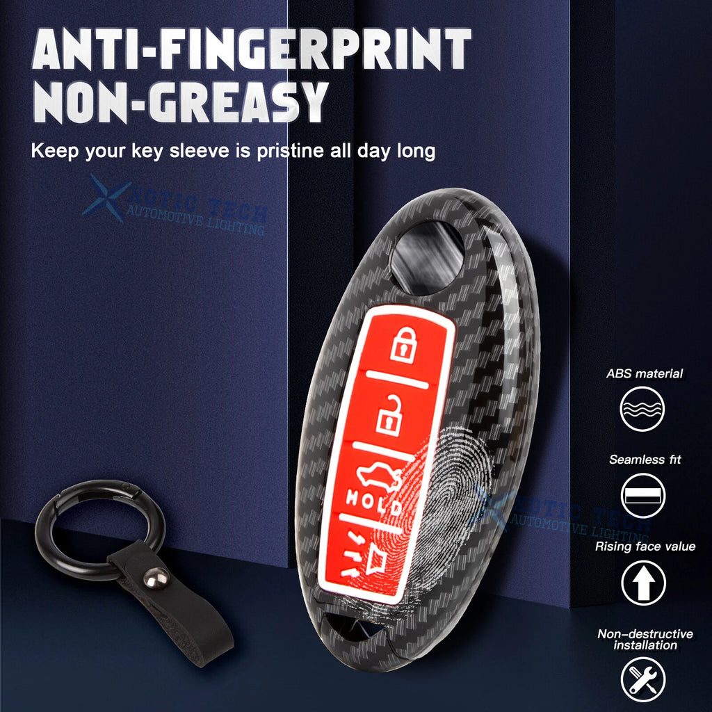 Carbon Style Smart Key Shell Protector for Nissan (2017-2023)