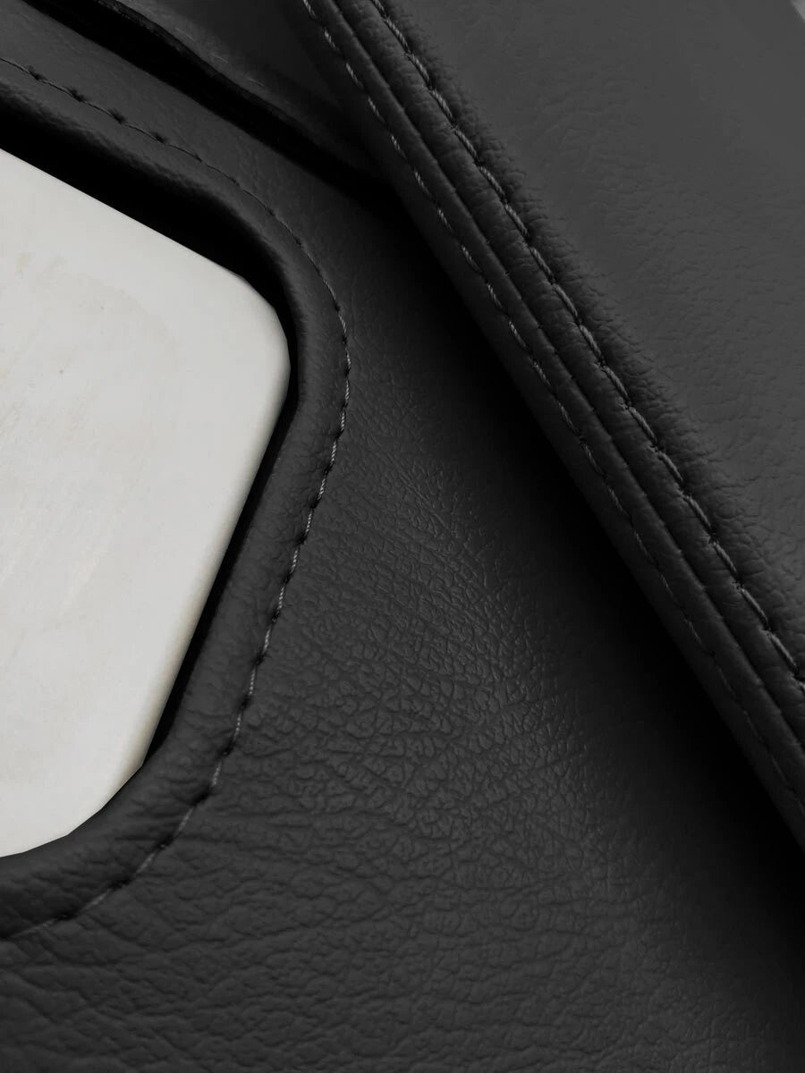 Sunvisors Cover Skin for Toyota Corolla (2002–2008) Black PVC Leather
