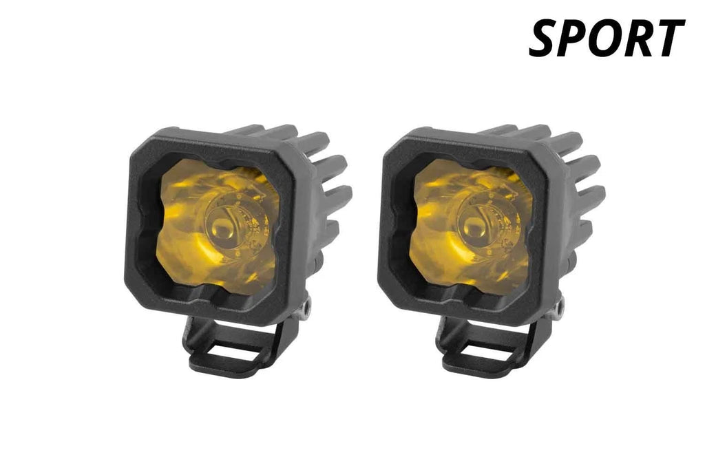 Diode Dynamics SSC1 Yellow Sport Spot Standard LED Pod for Jeep Wrangler JL (2018–2024)