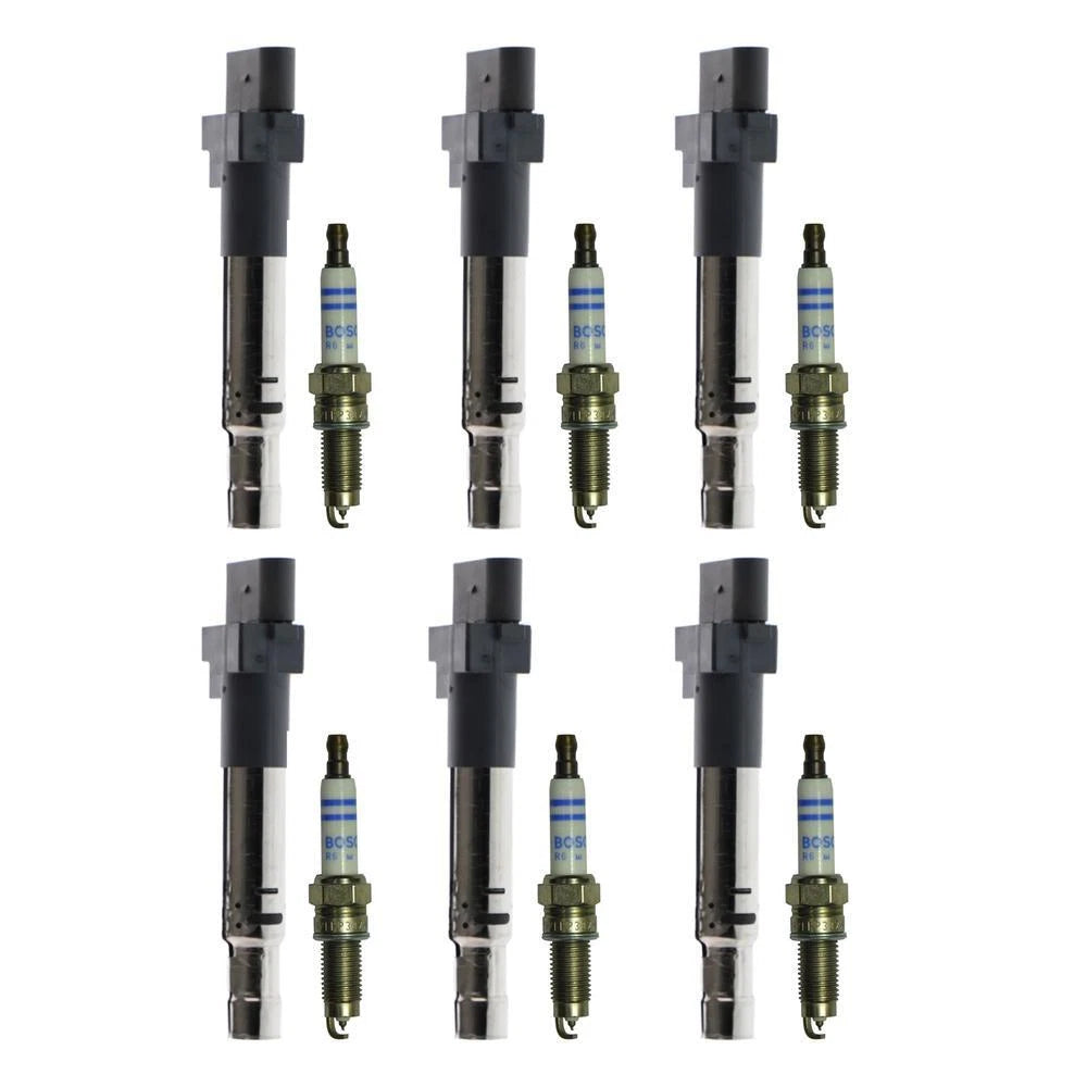 Set of 6 Ignition Coils & 6 Spark Plugs for Audi Porsche VW V6 (Bosch)