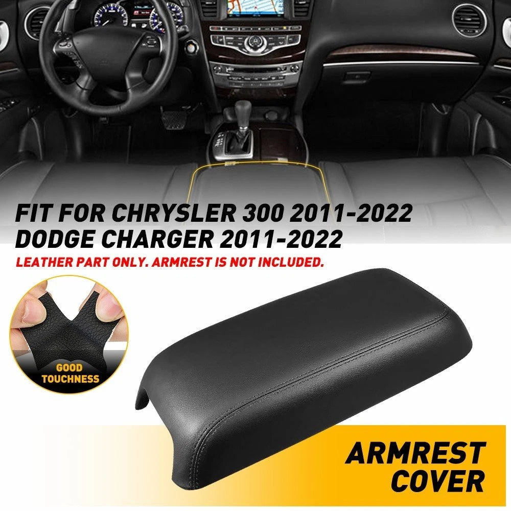 Center Console Lid Armrest Leather Cover for Chrysler 300 (2011–2022)