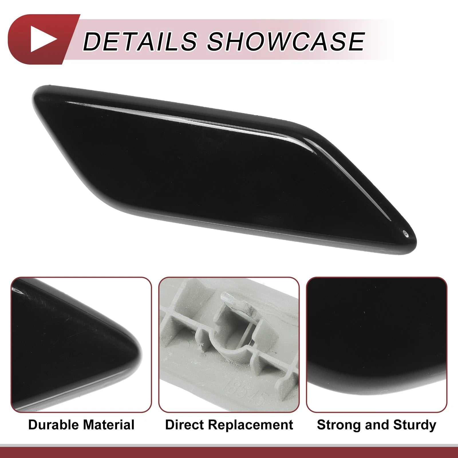 Front Right Washer Nozzle Cover Cap for Honda CR-V (2015–2017) Black