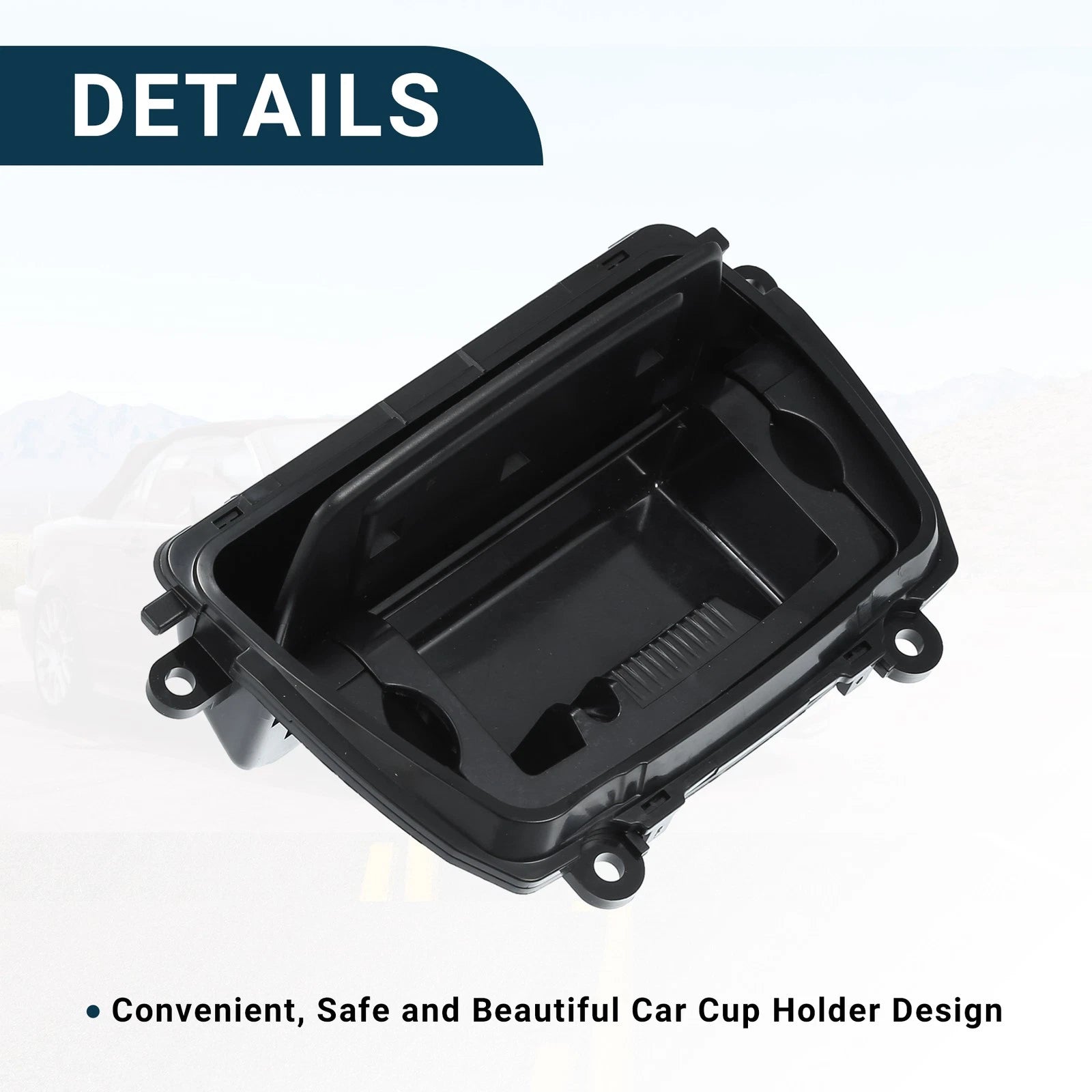 Cup Holder for BMW 523i (2009–2010) No. 51169206347, Black