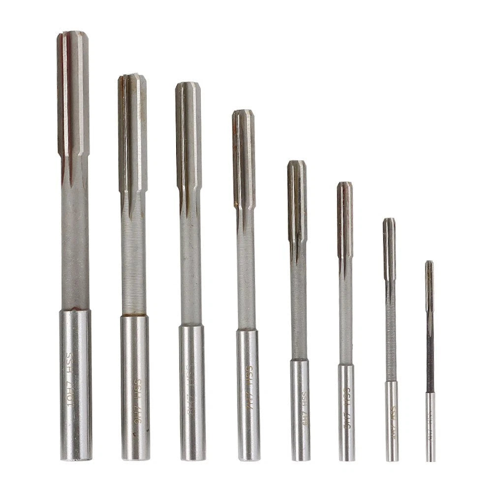 8-Piece HSS Reamer Set for Chuck Machines (3-10mm)