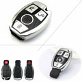 Full Protection Silver Keyless Cover Case for Mercedes-Benz (2007–2014)