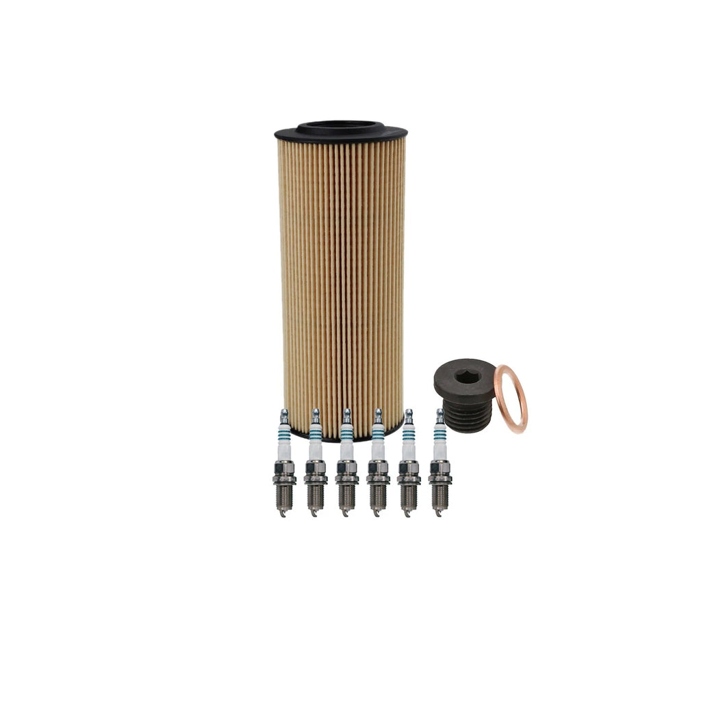 Wix Engine Oil Filter & Denso 6 Iridium Spark Plugs for Audi A5 Quattro (2008–2017)
