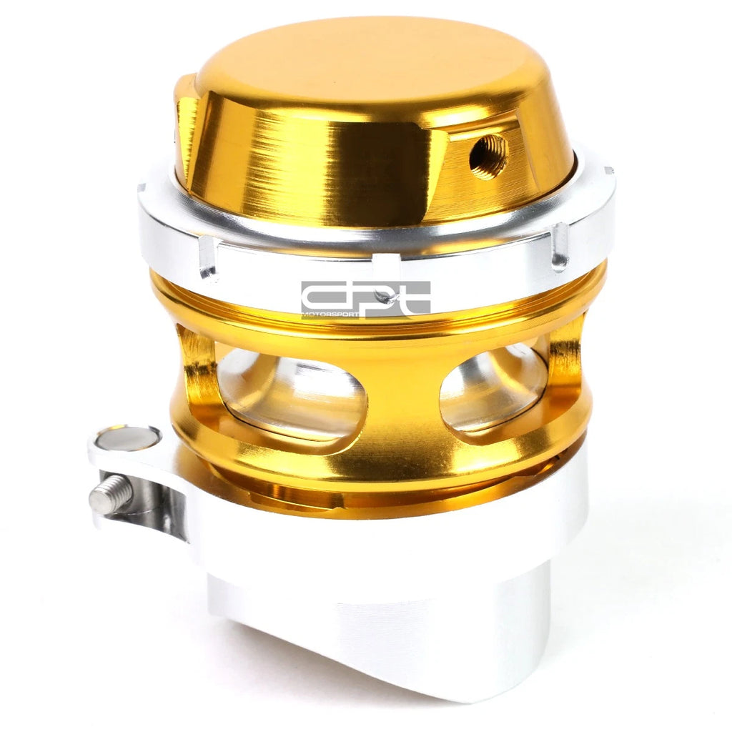 50MM Turbo Universal V-Band Aluminum Blow Off Valve (Gold, Spring, Flange)