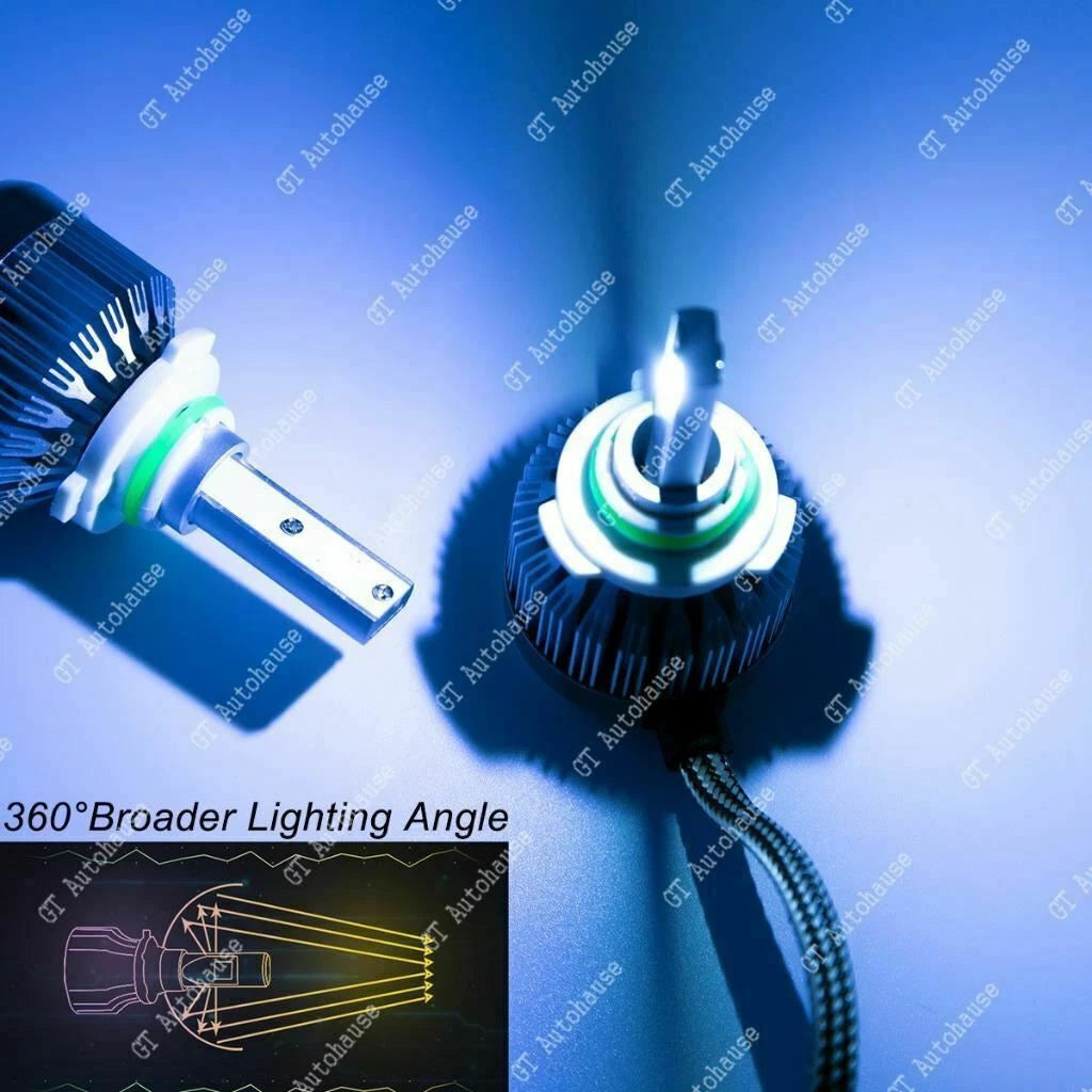 High Power Ice Blue H11 LED Conversion Kit for Headlamp Bulb Replacement (2xH9)