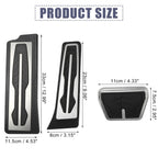 3 Pcs Accelerator & Brake Pedal Covers Set for BMW X3 X4 - Metal Rubber
