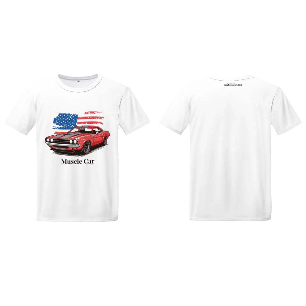 Car Culture T-Shirt for Men Retro Auto Art Cotton Blend (Men's Size)