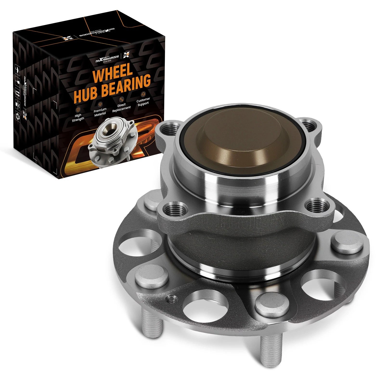 5 Bolt Rear Wheel Hub & Bearing Set for Honda Accord TLX (2013–2020) HJ3736 ABS