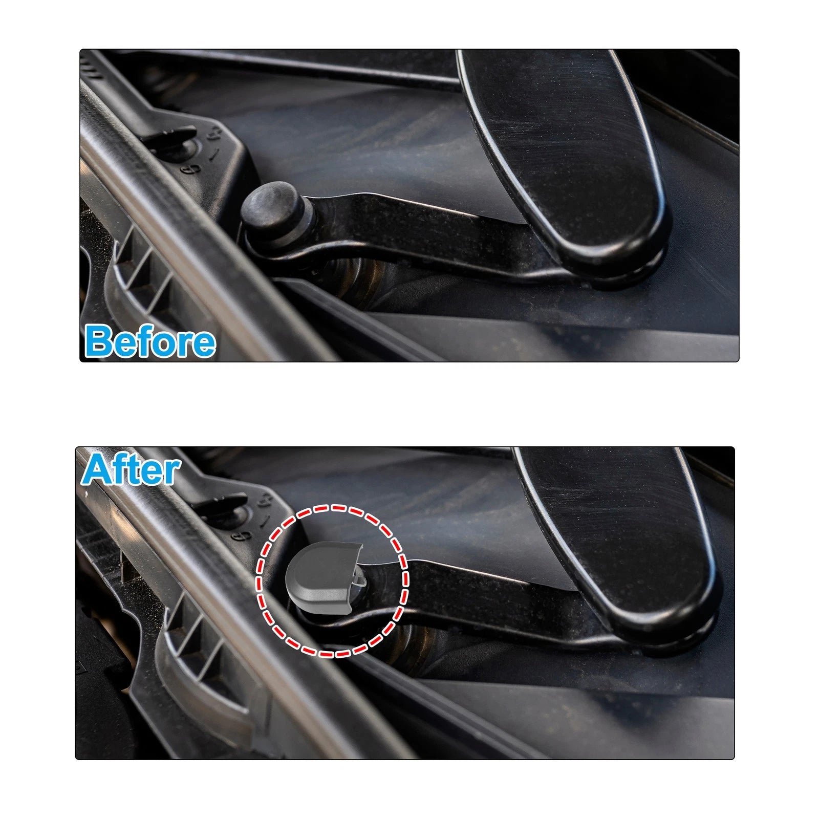 Wiper Arm Nut Cover Cap for Honda Civic (2006–2011) - Black
