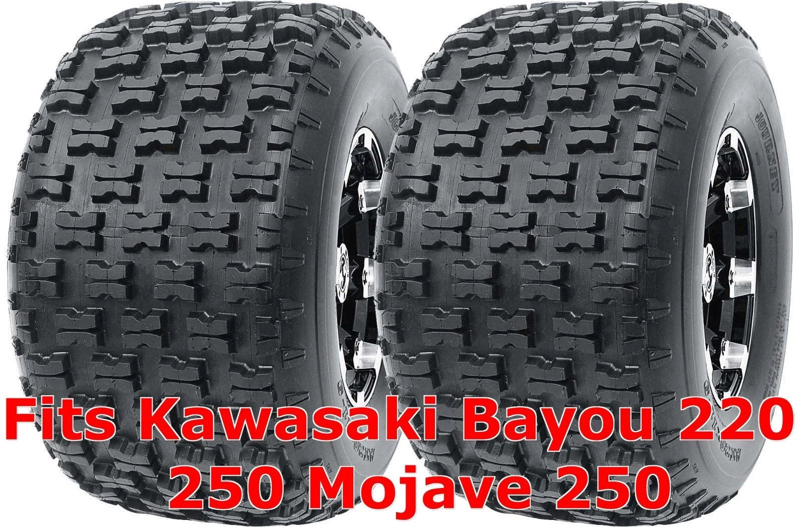 Set of 2 WANDA Sport ATV Tires 22x10-10 for Kawasaki Bayou 220 250 Mojave 250