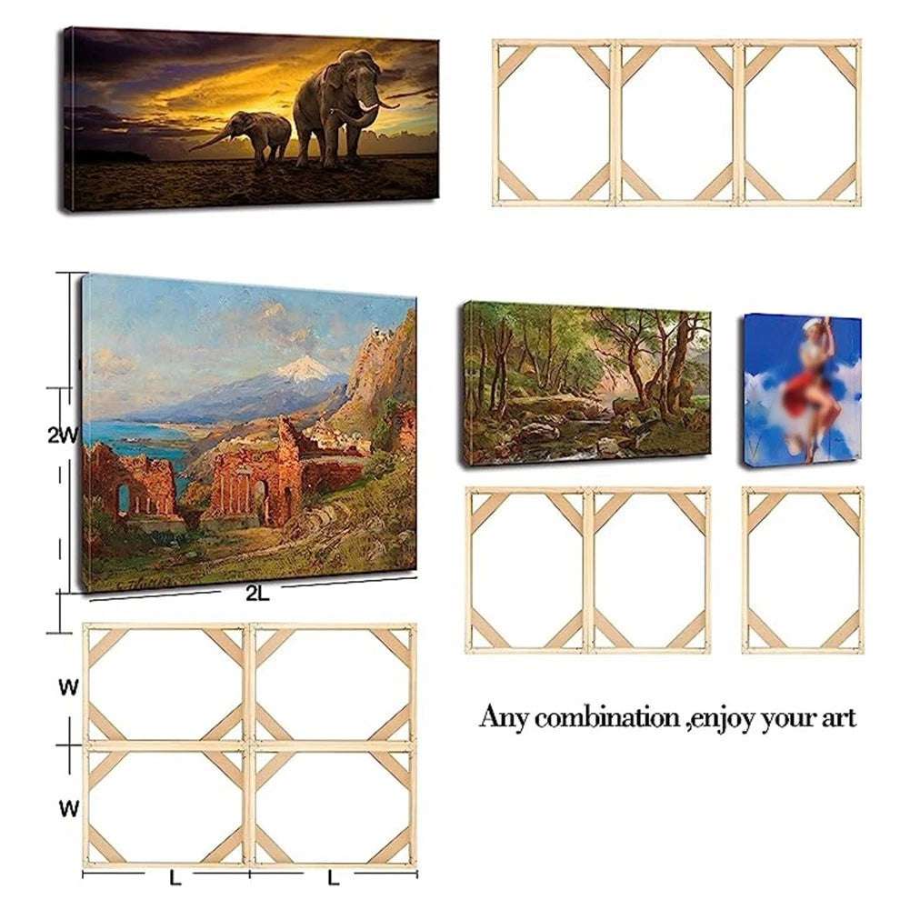Set of 2 Easy Assembly Wooden Frames for Posters and Prints