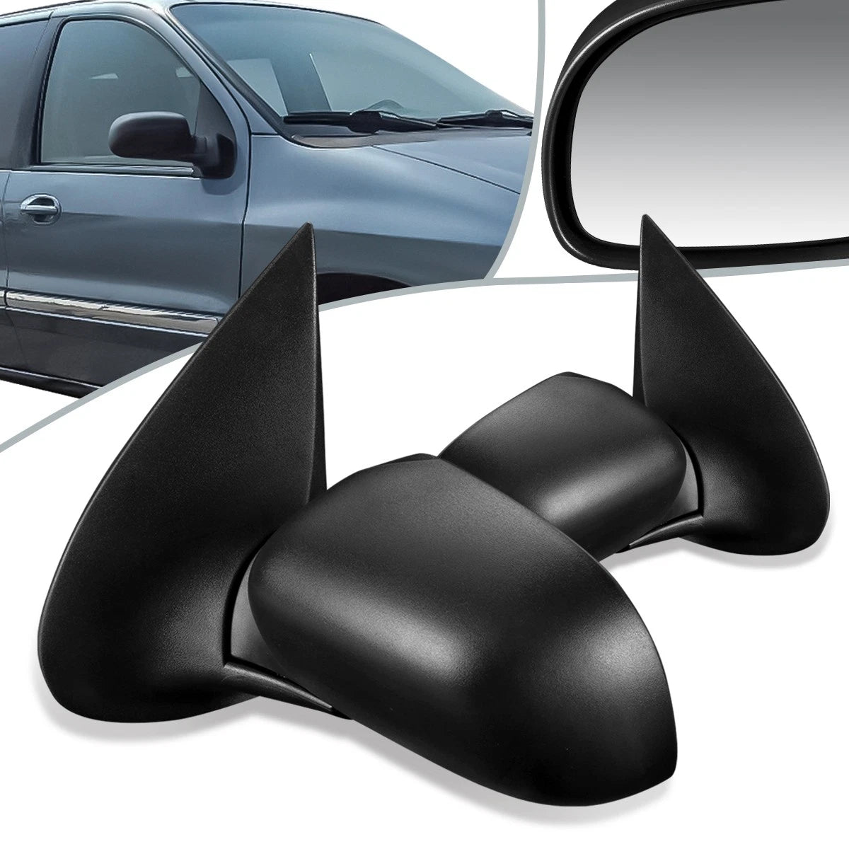 Pair Power Heated Side Door Mirrors for Ford Windstar (1995–1998) FO1320167 FO1321167