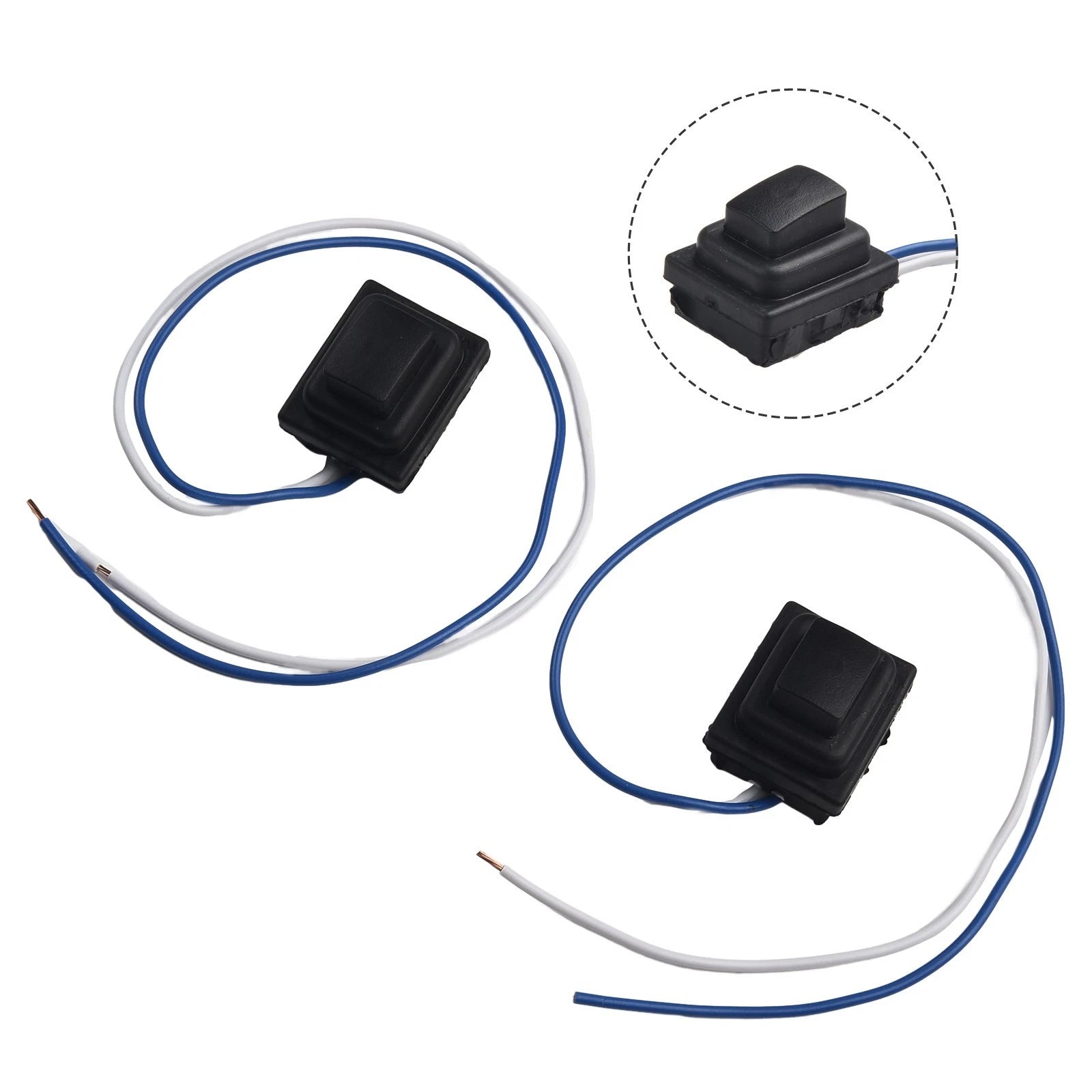 2X Button Switch Front Door Handle for Hyundai Tucson (2016–2020) Black Kit