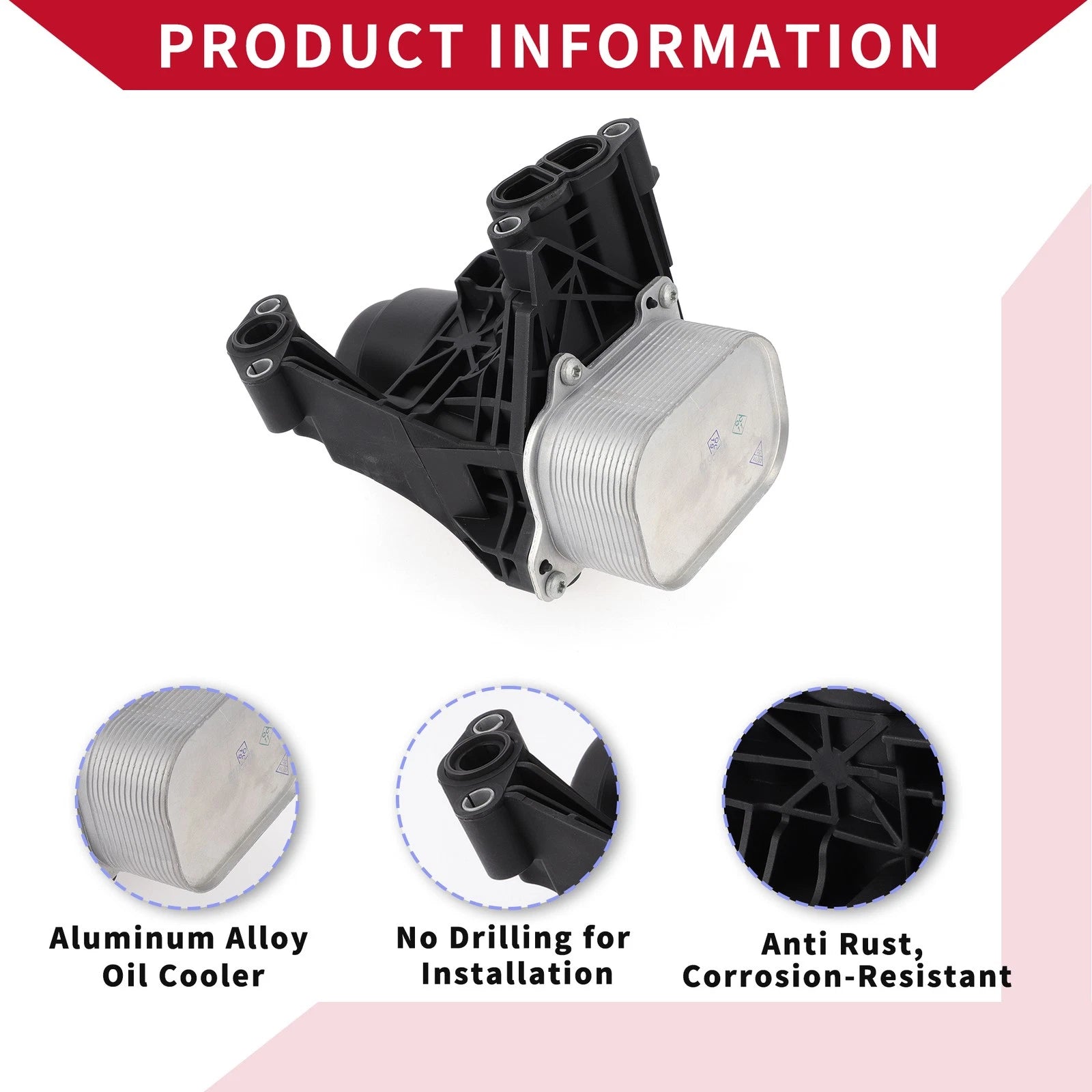 Engine Oil Cooler Filter Housing for Volkswagen Golf (03N115389A)