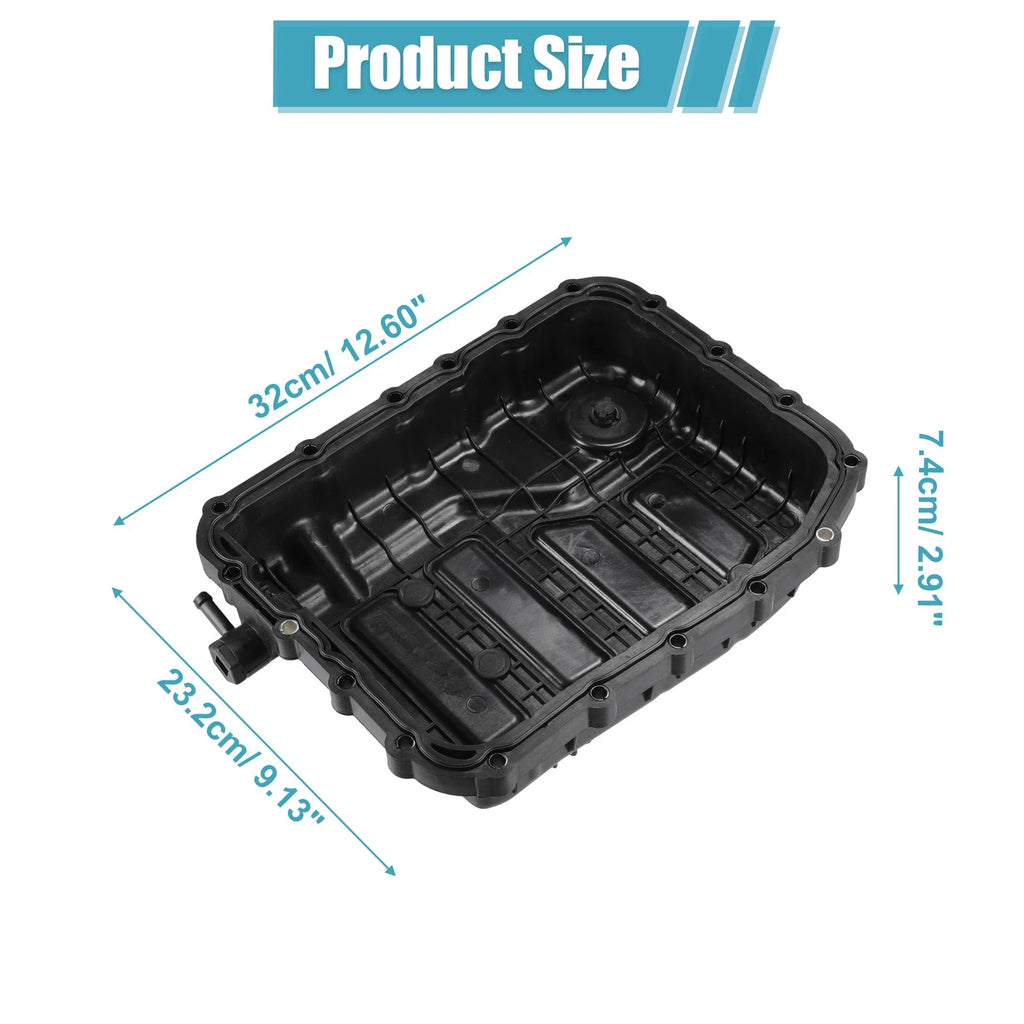 Set of 1 Oil Pan Cover for Hyundai Santa Fe (2013–2018) No. 452803B851 Plastic Black