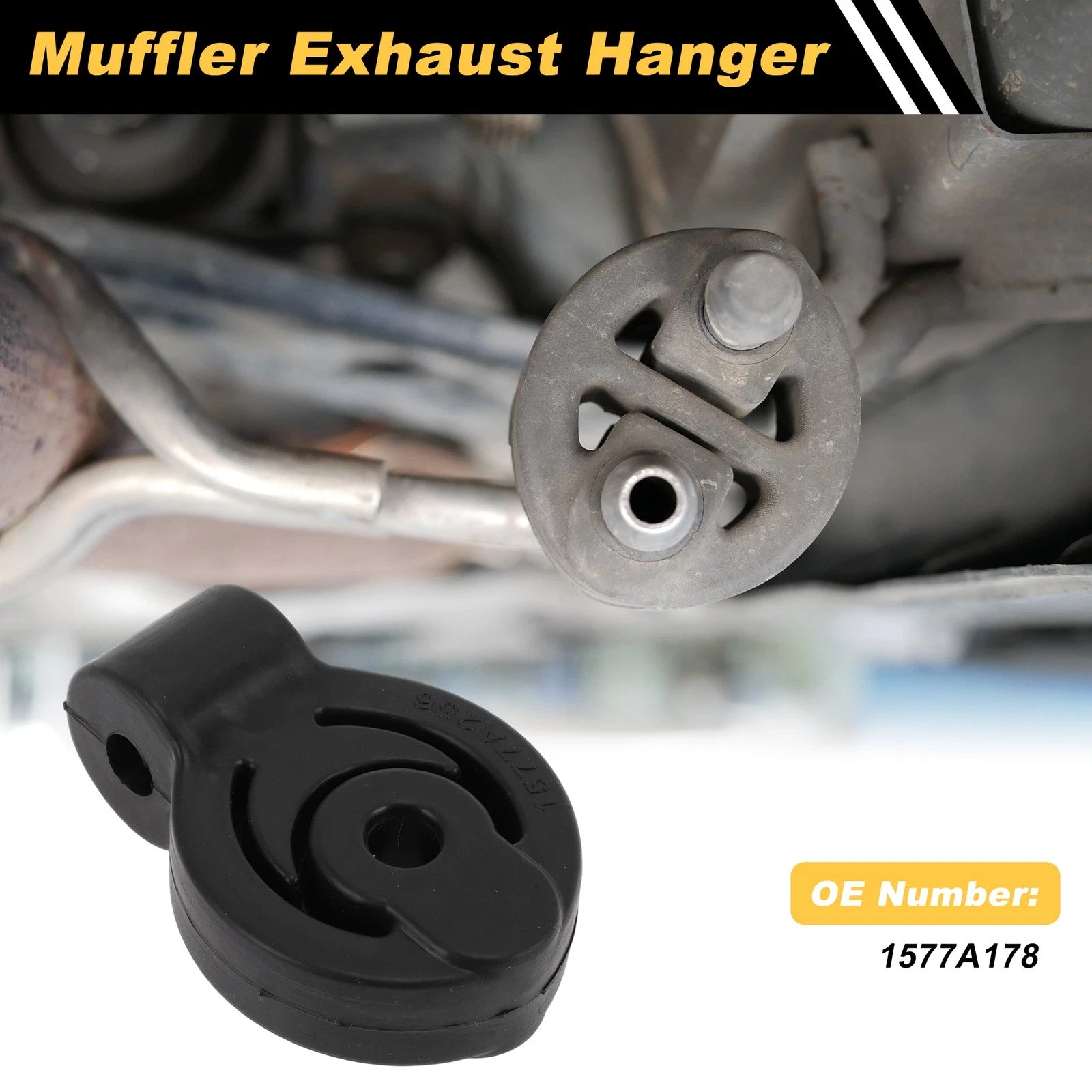 Muffler Exhaust Hanger for Mitsubishi Lancer (1 Pc) No. 1577A178 Black