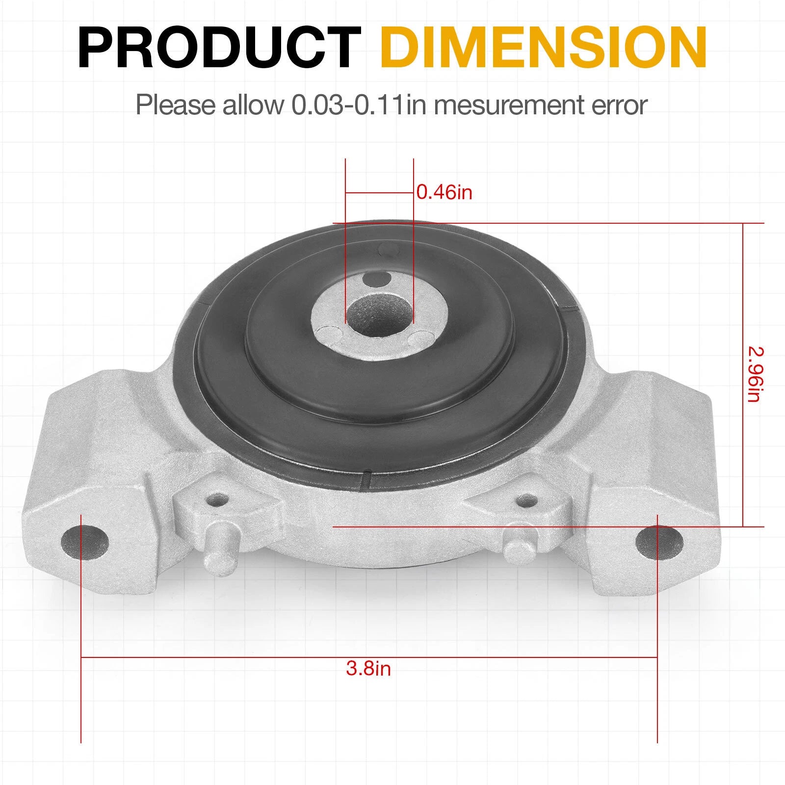 3Pcs Engine Isolator Mount for Polaris RZR 570 900 1000 S4 S (2012–2024) 1332955