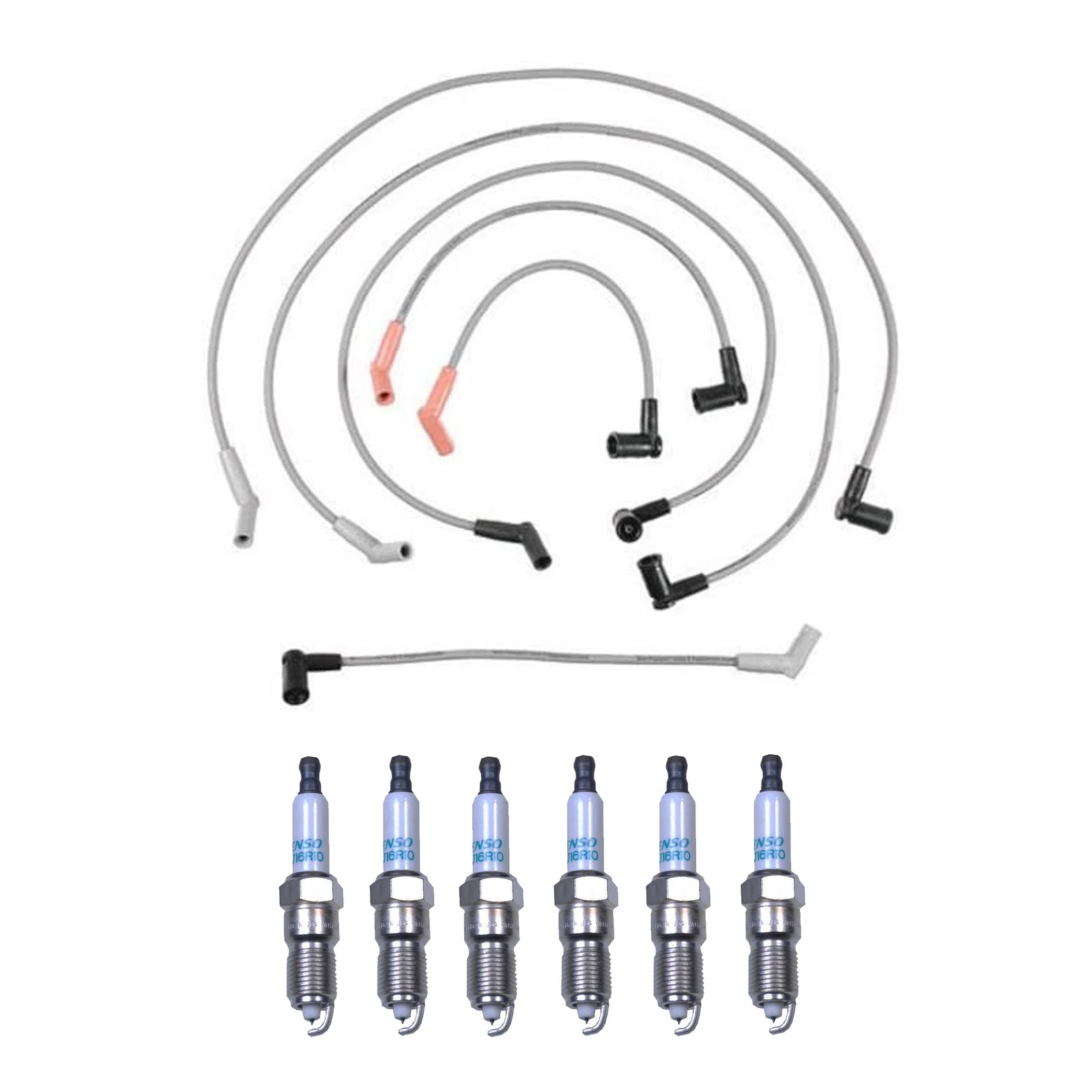 Denso Wire Set & 6 Iridium Spark Plugs for Ford F-150 (1997–2003)