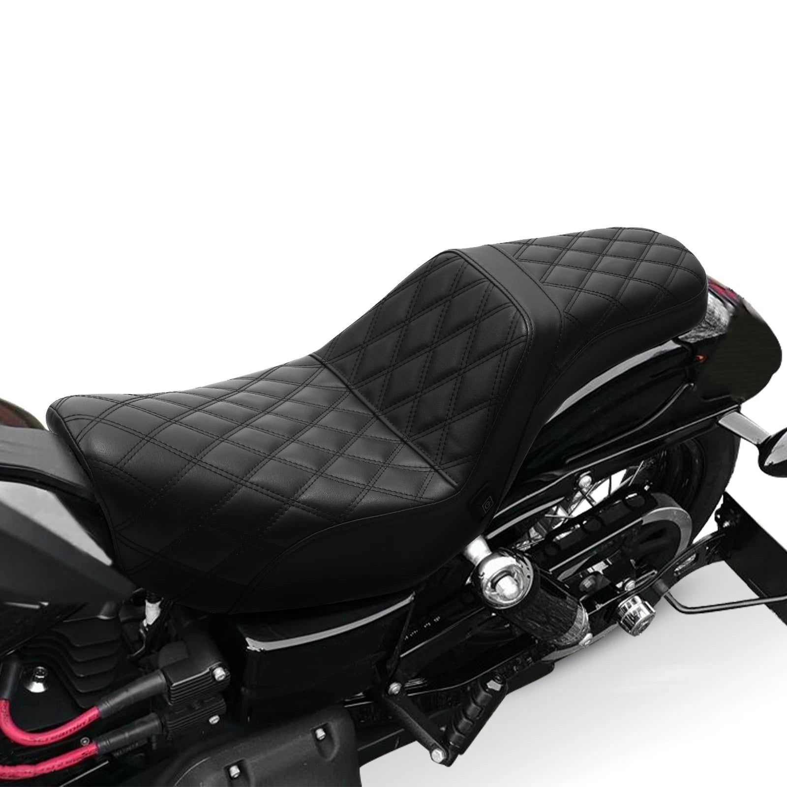 Heated Rider Driver & Passenger Seat for Harley Dyna Low Rider (2006–2017)