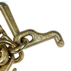 2 G70 5/16''x10' Transport Tow Chains for J Hook Long Shank w/ Grab Hook