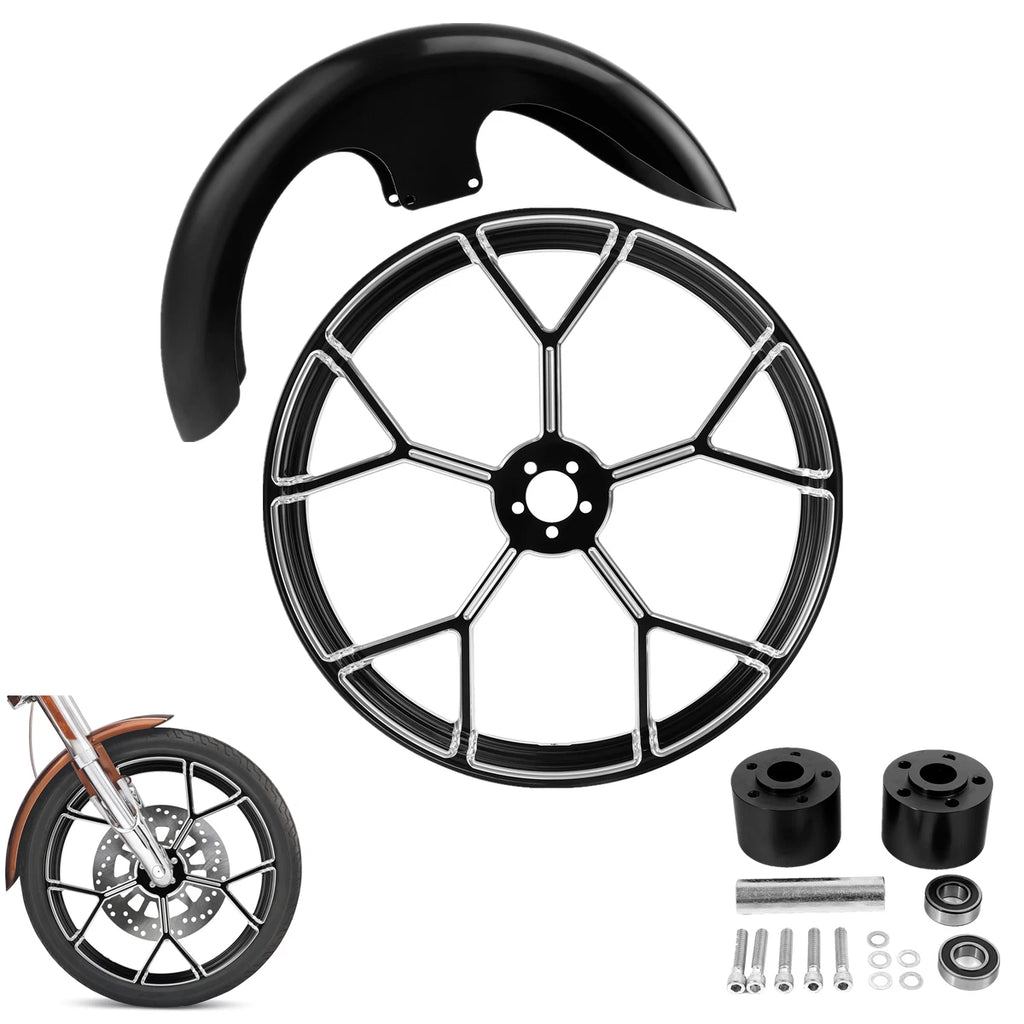 23'' Front Fender & Wheel Rim for Harley Touring Glide (2008–Present)