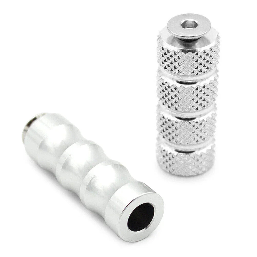 6mm Foot Peg Gear Shift Brake Lever Toe Peg Pedal for Universal Motorcycle Silver