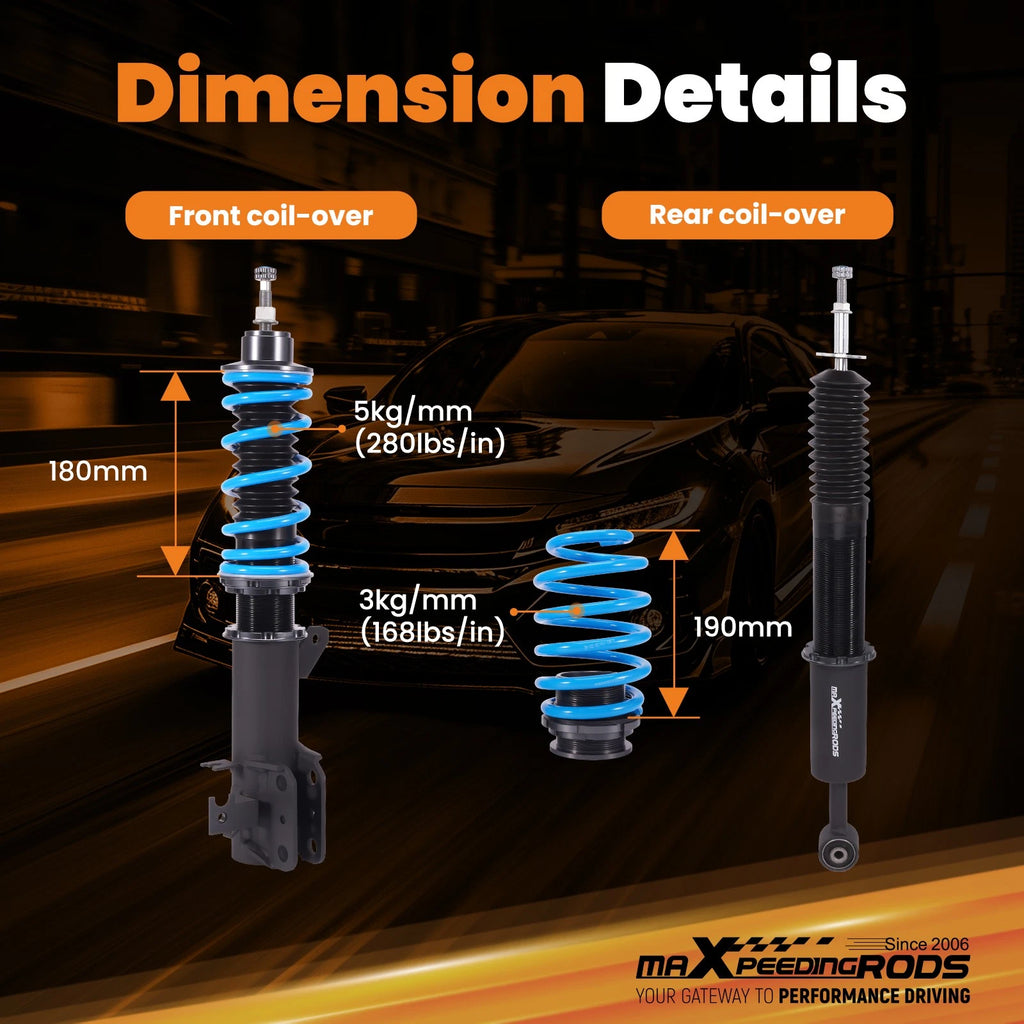 Adjustable Coilovers for Honda Fit (2009-2014)
