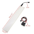 12'' x 2'' EL Tape Electroluminescent Panel Neon Light Cuttable Back Light for 12V