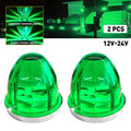 2X Green LED Watermelon Clearance Lights for Trailer Truck RV (12V-24V)
