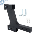 Dual Hitch Extender for Trailer 2" Receiver (10000 lbs, 2" & 10" Rise/Drop)