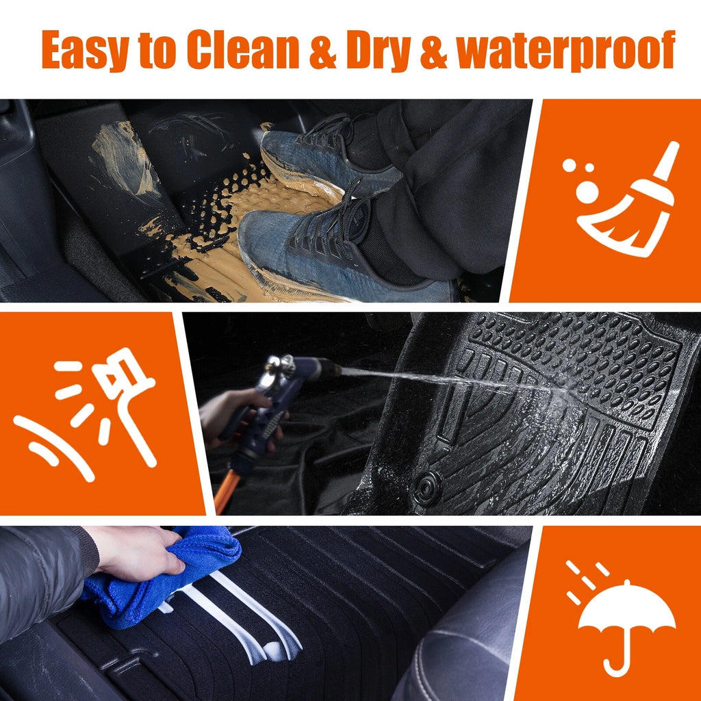 Set of 4 All Weather Floor Mats for Honda Accord Sedan (2013–2017)