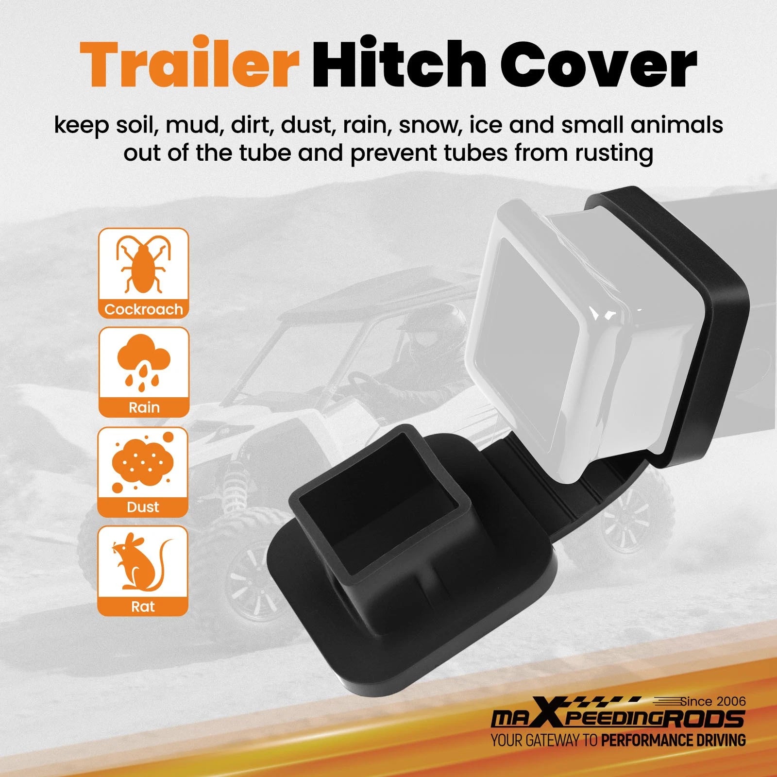 2" Receiver Hitch for Yamaha YXZ1000R UTV (2016–2024) Rear Powder Coated