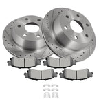 Rear Drilled Brake Rotors & Ceramic Pads for GMC Sierra 1500 (2002–2005)