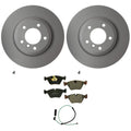 Hella Front Rotors & Low-Met Disc Brake Pad Kit for BMW E46 330Ci 330i 330xi (1998–2006)