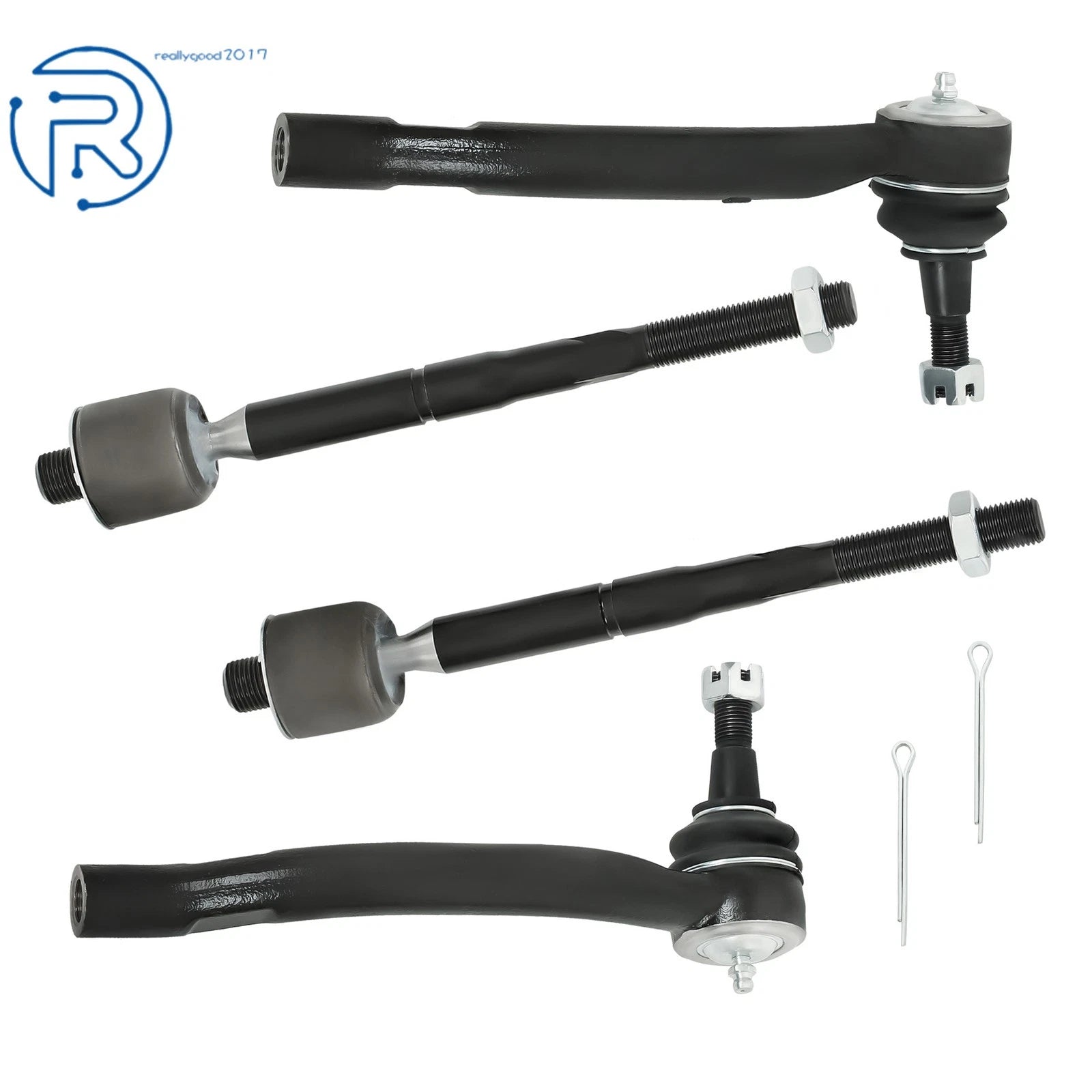 Set of 2 Front Inner Outer Tie Rod Ends for Nissan Altima Maxima (2013–2019)