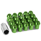 20 PCS Closed End M12x1.25 35mm Tall Green Aluminum Lug Nuts for JDM Vehicles