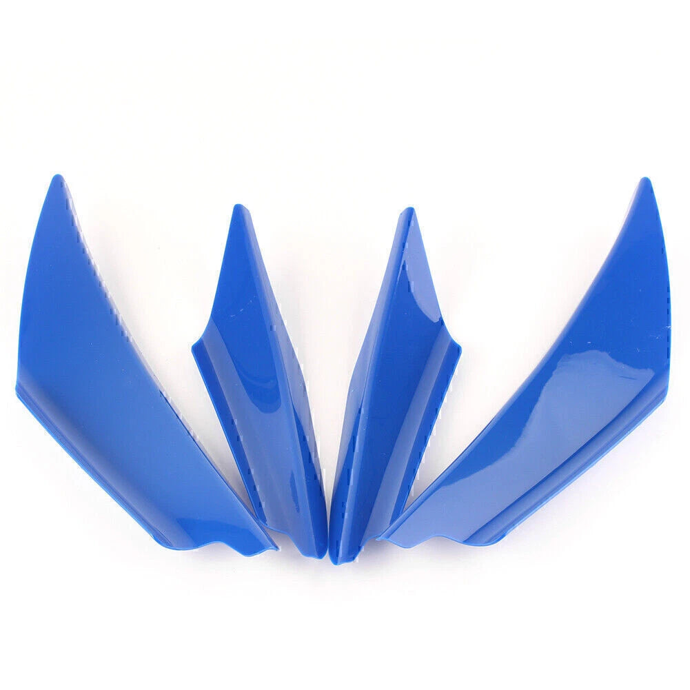 Universal ABS Plastic Front Bumper Canards Splitter Fins Body Spoiler