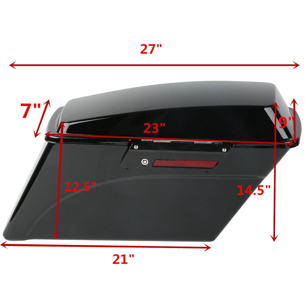 Black Hard Saddle Bags for Harley Touring Road King Glide (1994–2013)