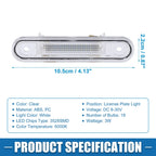 2X White LED License Plate Light 1248200256 3528SMD for Mercedes-Benz C220 (2010–2015)