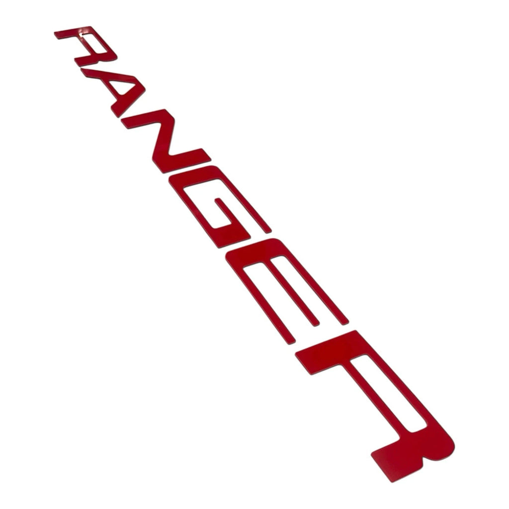 ABS Plastic Red Tailgate Letters Inlay for Ford Ranger (2019–2023)